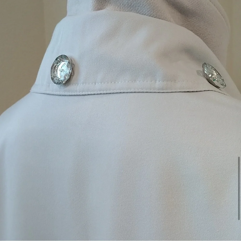 Reflections by SPIEGEL pale blue coat Women’s size medium chic layered look M - Picture 9 of 16